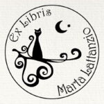 Ex Libris gato luna