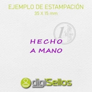 Sello De Caucho Medida 35x15 Mm