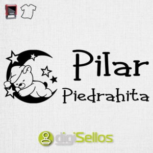 Sello para ropa Osito dormido