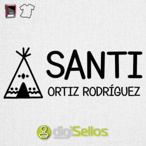 Sello para ropa tipi