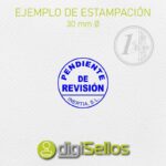 Esempio di impronta del timbro 30 mm Ø