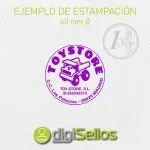 Esempio di impronta del timbro 40 mm Ø