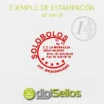Esempio di impronta del timbro 40 mm Ø