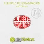 Esempio di impronta del timbro ovale 40x30 mm