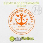Ejemplo impresión sello 60 mm Ø