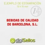 Exemplo de impressão de carimbo 70x15 mm