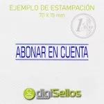 Exemplo de impressão de carimbo 70x15 mm