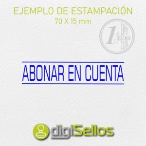 Ejemplo impresión sello 70x15 mm