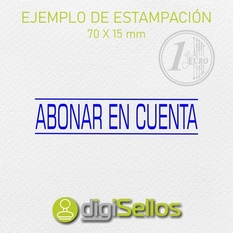 Exemplo de impressão de carimbo 70x15 mm