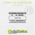 Example date stamp printing 50x30 mm