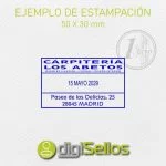 Example date stamp printing 50x30 mm