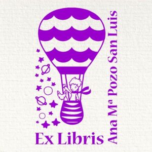 Ex Libris Principito en globo