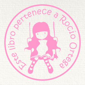 Ex libris niña en columpio