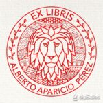 Sello ex libris Leo