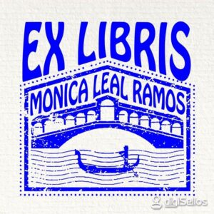 Sello ex libris puente de rialto