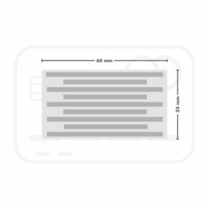 Ejemplo impresión sello 60x33 mm