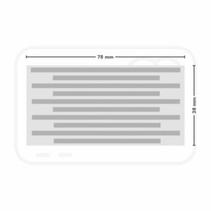 Ejemplo impresión sello 75x38 mm