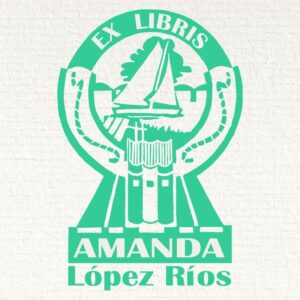 Sello ex libris barco velero