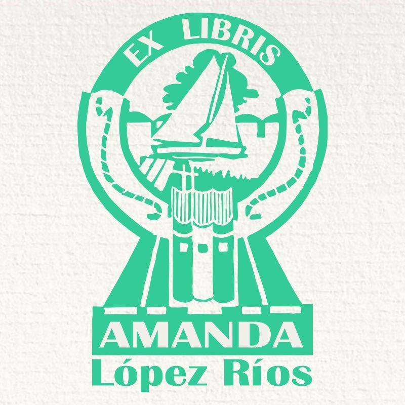 ex-libris-barco-velero Sello ex libris barco velero