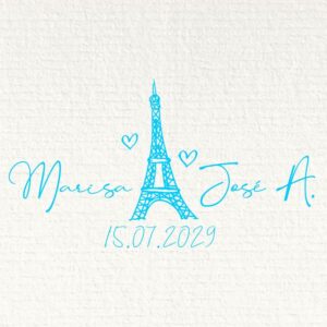 Sello boda torre eifel