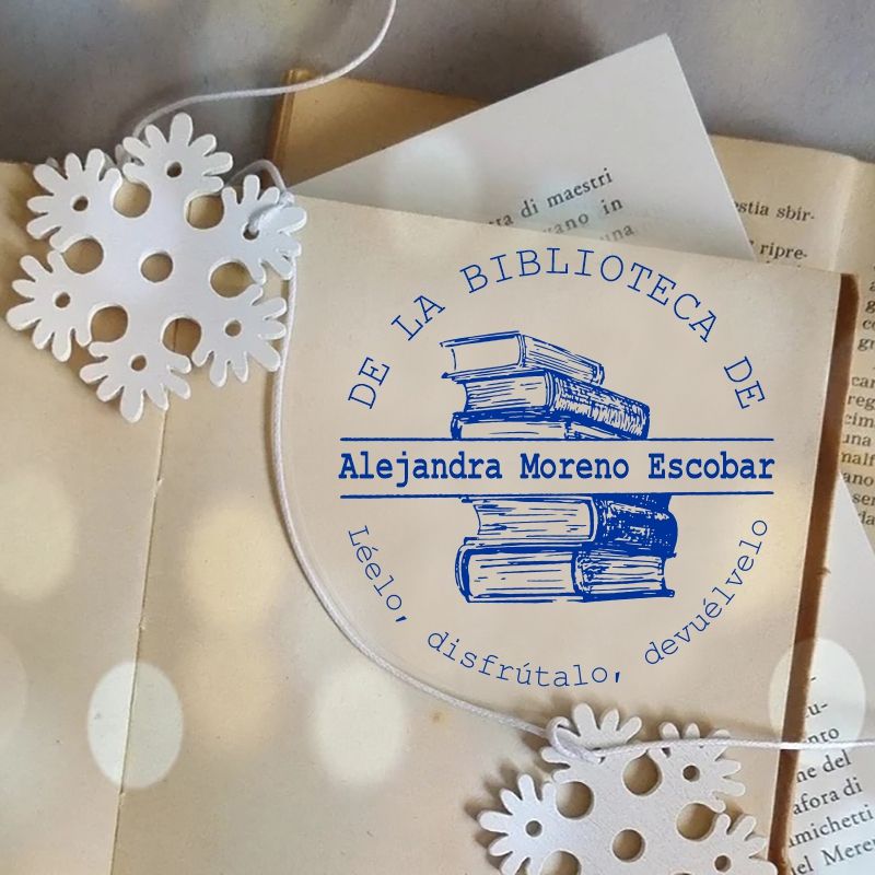 sello-libro-de-la-biblioteca-de Sello libro de la biblioteca de