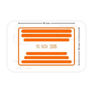 Plantilla sello fechador 60x40 mm