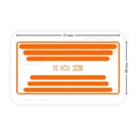 Plantilla sello fechador 75x38 mm