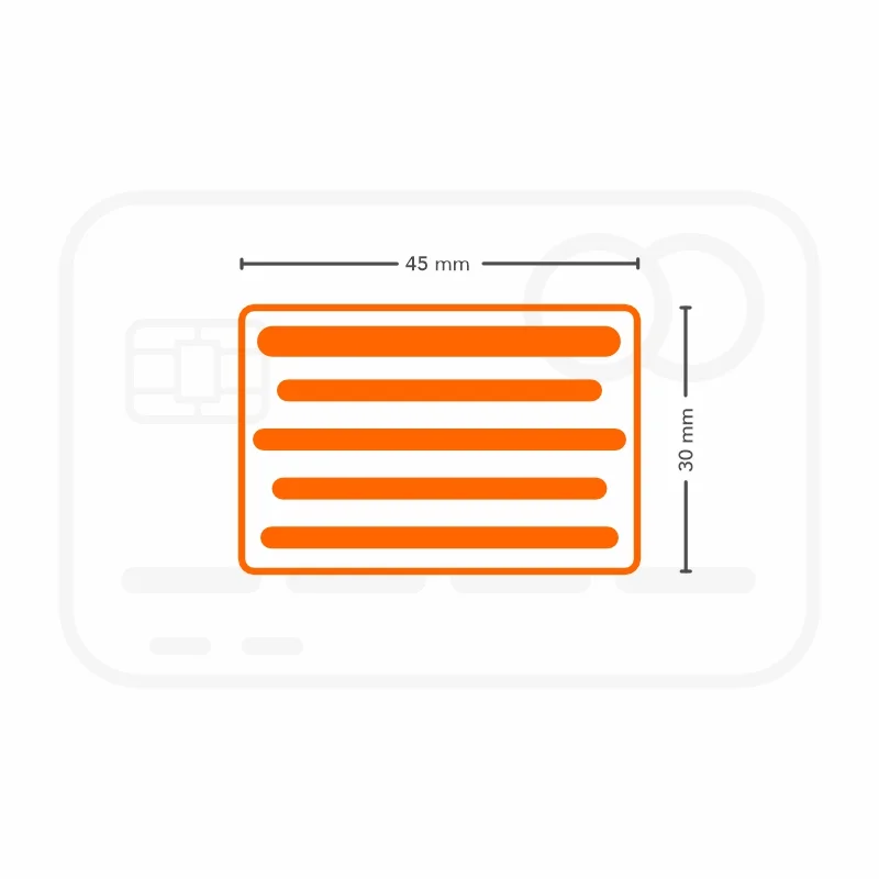 Stempelschablone 45X30