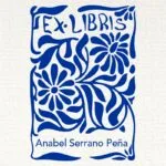 Francobollo ex libris Margherite intrecciate