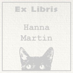 Sello ex libris en relieve gato mirando