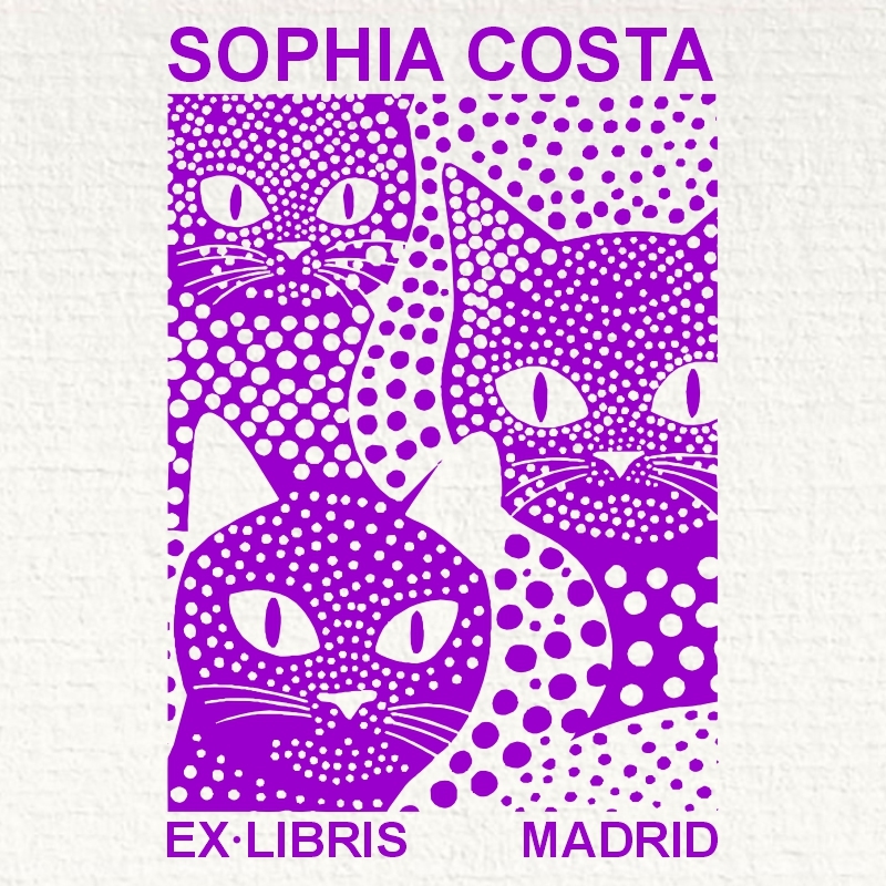 sello-ex-libris-tres-gatos Sello ex libris tres gatos