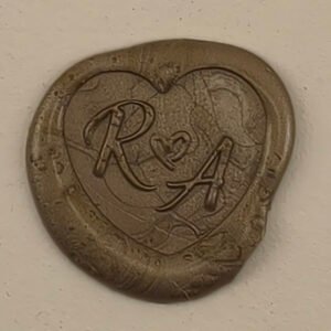 Sello De Lacre Corazón Con Iniciales